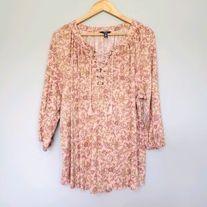 CHAPS Soft Pink Floral Top, Size 1X, Like …
